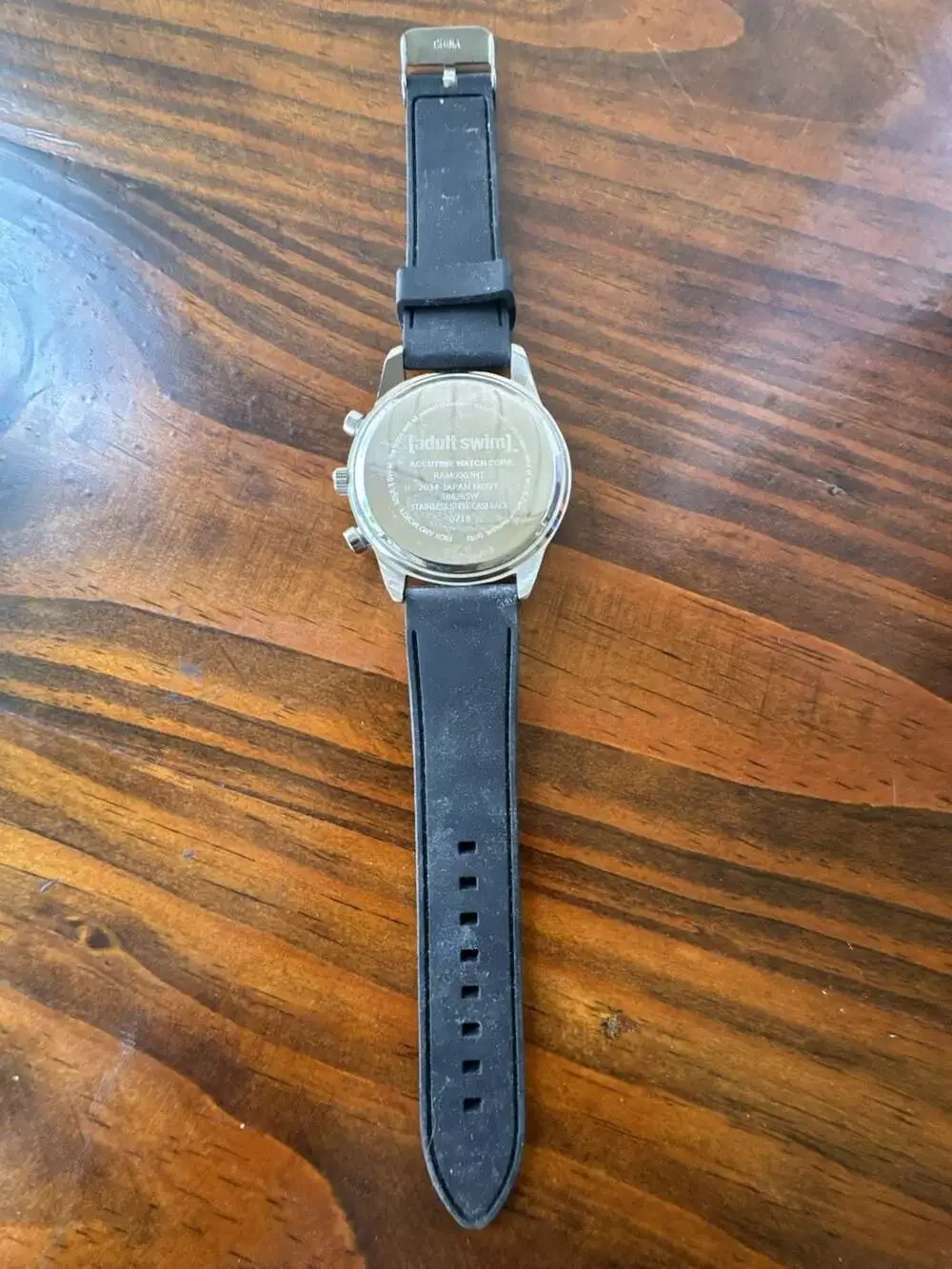 Accutime Rick and Morty Rotating Portal Watch Black Silicone Strap RAM9007HT